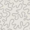 Rainforest Squiggle behang in Soft Grey & Dove on Chalk van Cole & Son