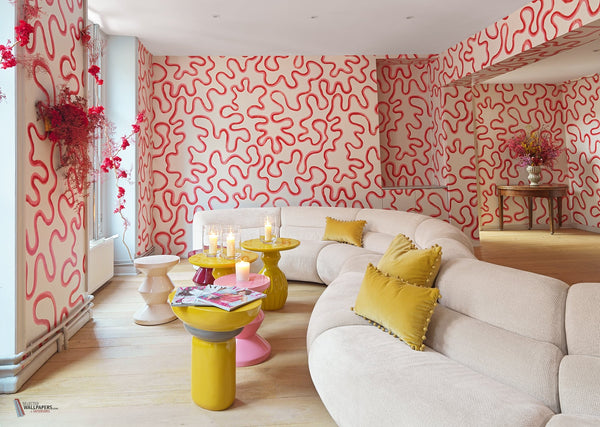 Rainforest Squiggle behang Cole & Son — interieur