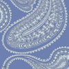 Rajapur Flock behang in Hyacinth Blue & White van Cole & Son