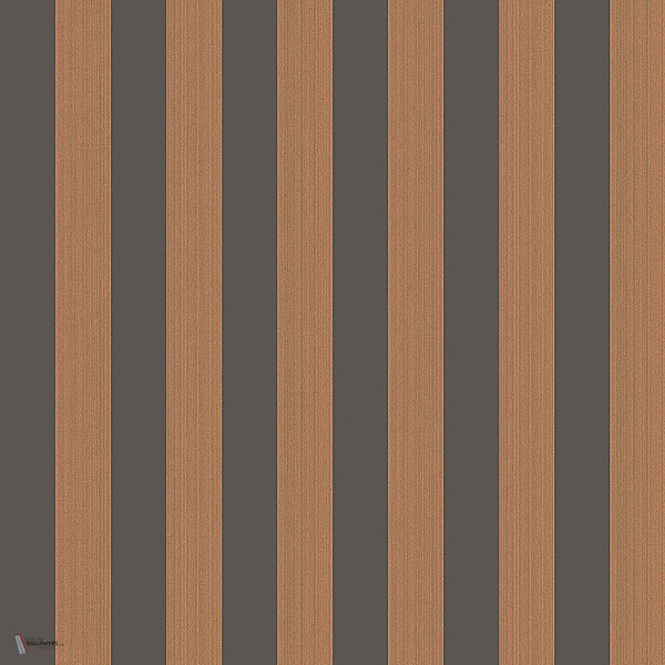 Regatta Stripe behang in Spice & Black van Cole & Son