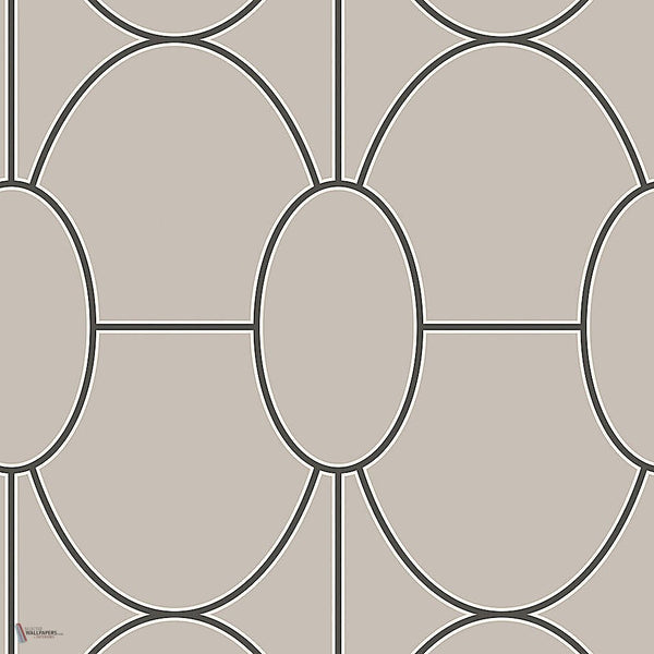 Riviera Tapete in Charcoal on Linen von Cole & Son