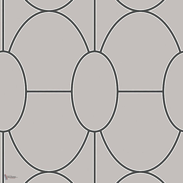 Riviera Tapete in Charcoal on Stone von Cole & Son