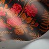 Rose behang in Rose & Burnt Orange on Black van Cole & Son