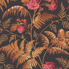 Rose behang in Rose & Burnt Orange on Black van Cole & Son