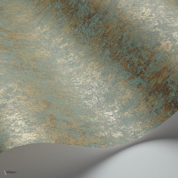 Salvage behang in Metallic Gold & Duck Egg van Cole & Son