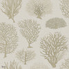 Seafern behang in Metallic Gilver on Stone van Cole & Son