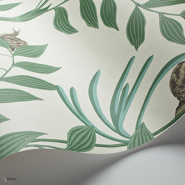 Secret Garden behang in Forest Green on White van Cole & Son