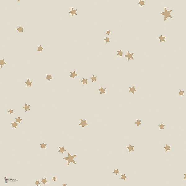 Stars behang in Metallic Gold on Linen van Cole & Son