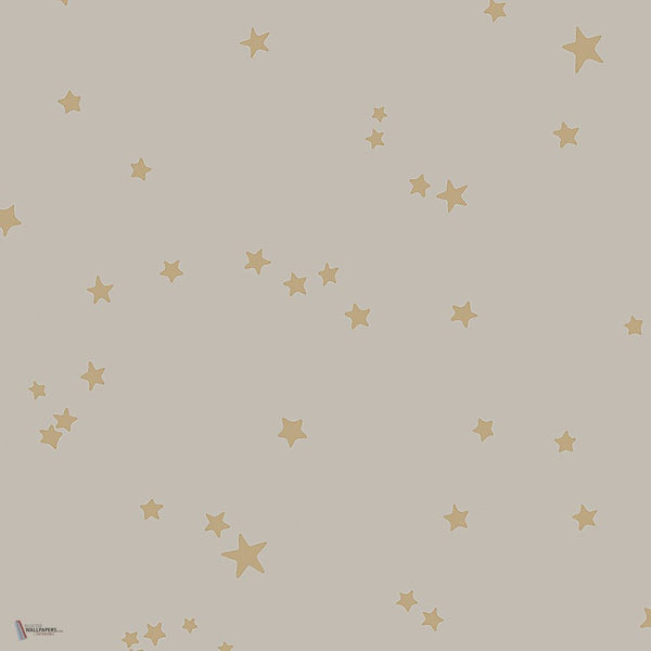 Stars behang in Metallic Gold on Taupe van Cole & Son