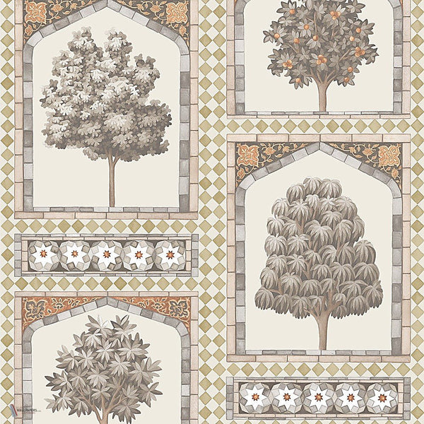 Sultan'S Palace behang in Metallic Gold & Spice van Cole & Son