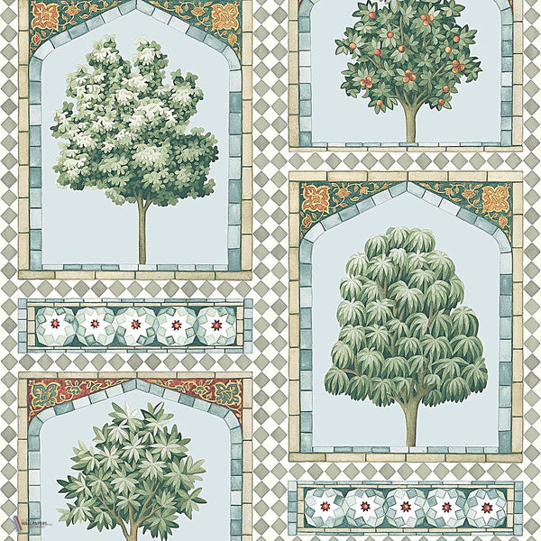 Sultan'S Palace behang in Print Room Blue & Duck Egg van Cole & Son