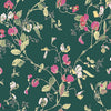 Sweet Pea behang in Cerise & Magenta on Dark Viridian van Cole & Son