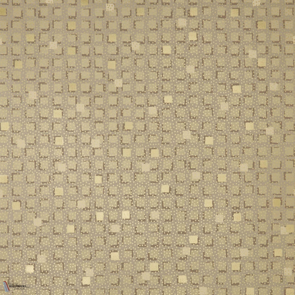 Tesserae wallpaper in Gold & Pewter by Cole & Son