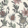 Thistle behang in Magenta & Orange on Parchment van Cole & Son