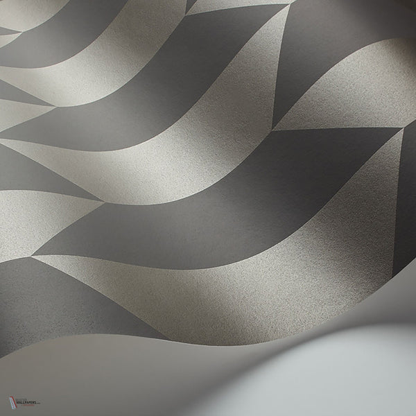 Tile behang in Charcoal and Metallic Pewter van Cole & Son