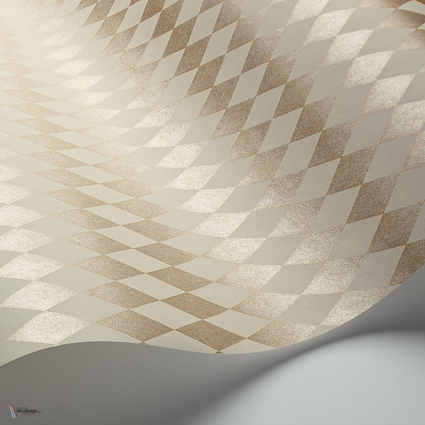 Titania behang in Metallic Gold on Cream van Cole & Son