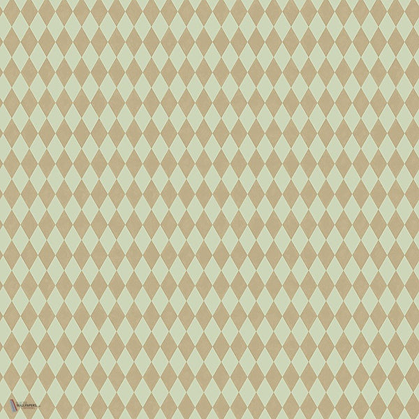 Titania behang in Metallic Gold on Duck Egg van Cole & Son