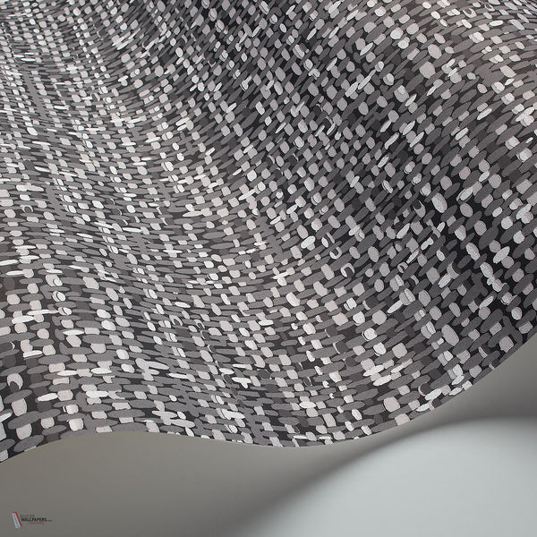 Tweed behang in Charcoal & Grey on Black van Cole & Son