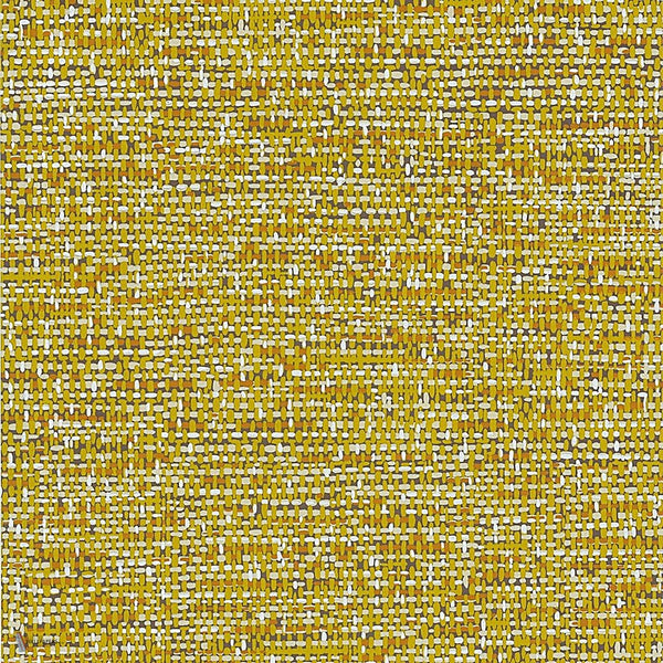 Tweed behang in Chartreuse & Burnt Orange on Soot van Cole & Son