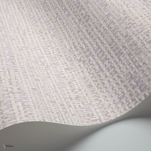 Tweed behang in Shell & Lilac on Mink van Cole & Son