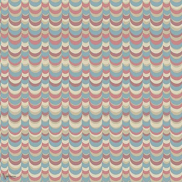 Wavelet wallpaper in Pompadour, Tuscan Red, & Stone by Cole & Son