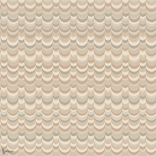 Wavelet wallpaper in Saxon Stone, Linen, & Mink by Cole & Son