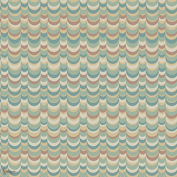 Wavelet wallpaper in Seafoam, Ginger, & Oat by Cole & Son