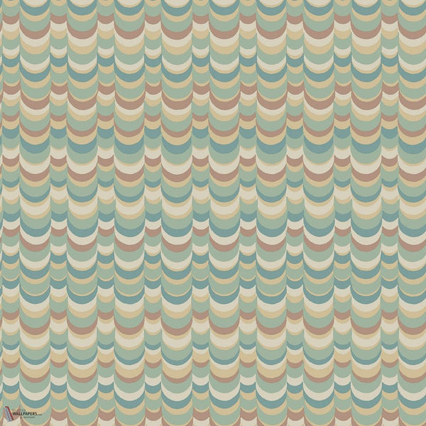 Wavelet wallpaper in Seafoam, Ginger, & Oat by Cole & Son