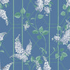 Wisteria behang in Powder Blue & Viridian on Cerulean Sky van Cole & Son