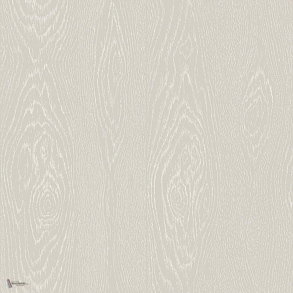 Wood Grain Curio behang in White on Stone van Cole & Son