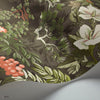 Woodland behang in Coral & Olive on Soot van Cole & Son