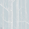 Woods Whimsical behang in Chalk on Powder Blue van Cole & Son