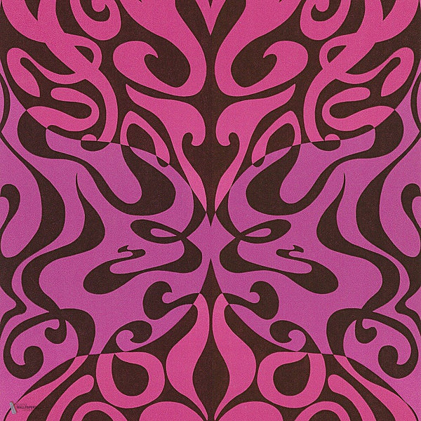Woodstock Tapete in Magenta on Soot von Cole & Son