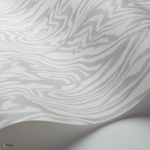 Zebrawood behang in Grey on White van Cole & Son