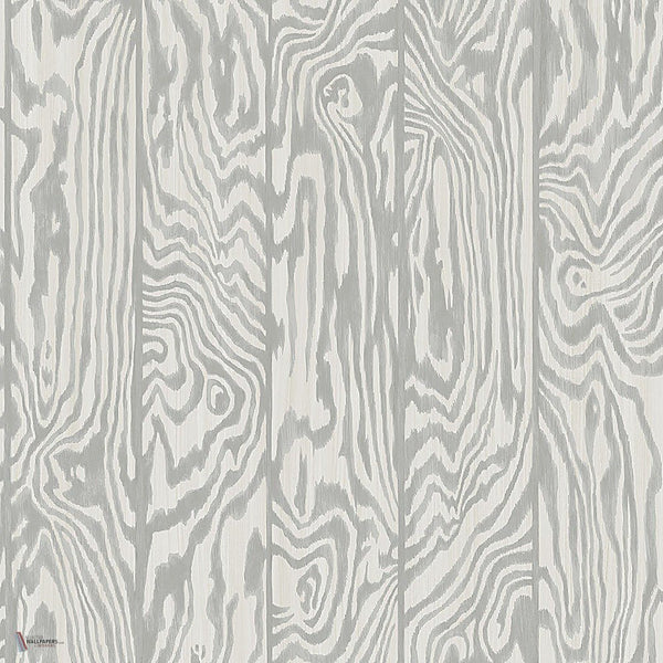 Zebrawood behang in Grey on White van Cole & Son