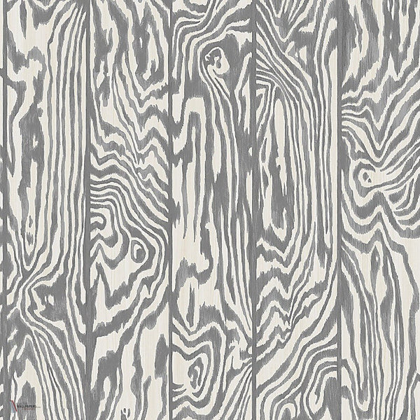 Zebrawood behang in Soot on Snow van Cole & Son