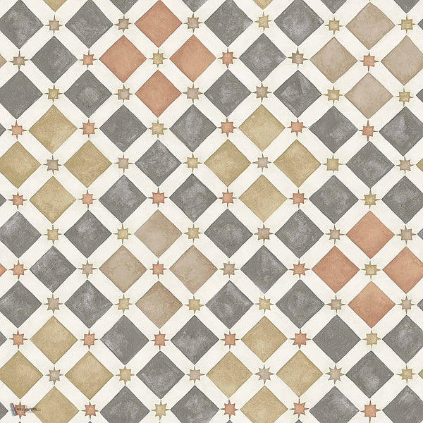 Zellige behang in Spice & Soot van Cole & Son