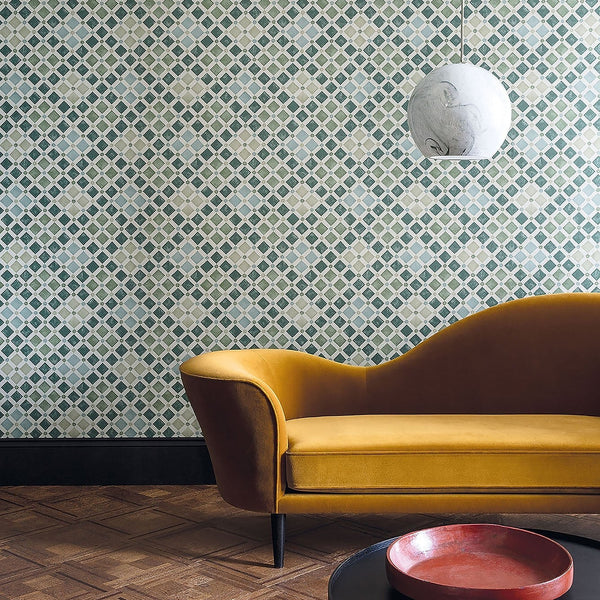 Zellige behang Cole & Son — interieur