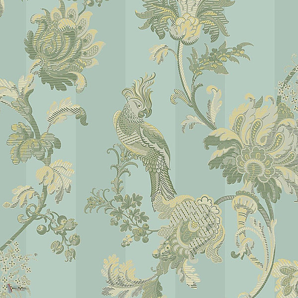 Zerzura behang in Duck Egg & Sage van Cole & Son