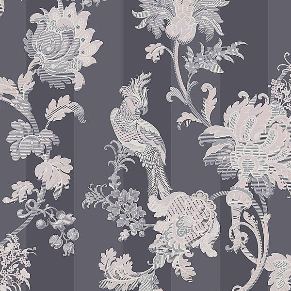 Zerzura behang in Slate Grey & Blush Pink van Cole & Son