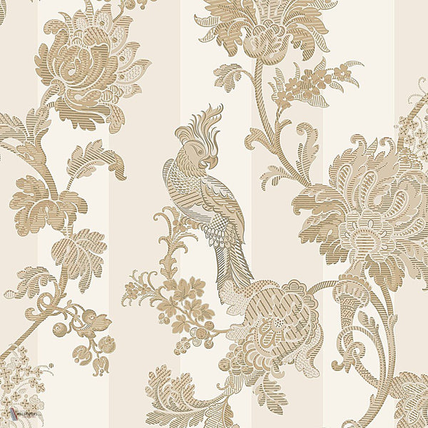 Zerzura behang in Soft Metallic Gold & Parchment van Cole & Son