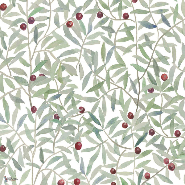 Andrea Zarraluqui - Leaf Craze Tapete in White von Coordonne