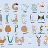 Animal Alphabet behang in Azure van Coordonne