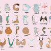 Animal Alphabet behang in Pinky van Coordonne