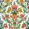 Aranjuez Damask wallpaper in Coral by Coordonne