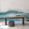 Atmospheric Haze behang in Aqua van Coordonne — interieur