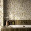 Bagru Tapete in Curry von Coordonne — Interieur