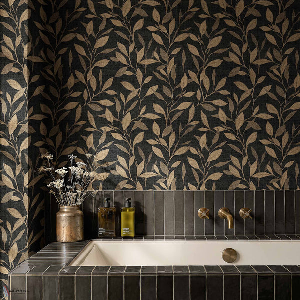 Bagru Tapete in Onyx von Coordonne — Interieur