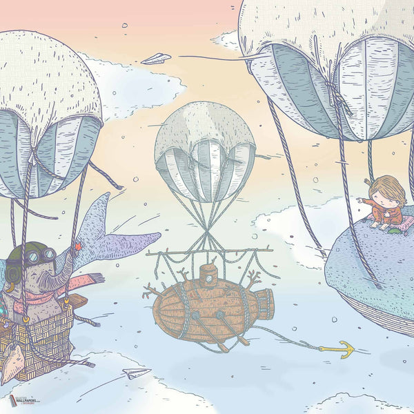 Balloon Rides Tapete in Dawn von Coordonne