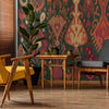 Boho wallpaper in Green by Coordonne — interior